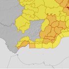 Mapa de este martes con las alertas de la Aemet.