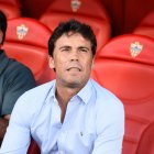 Rubi, en el banquillo del Estadio de los Juegos Mediterráneos.