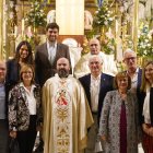 Vasyl Diakiv, con los representantes de la Hermandad de Pasión en el día de su despedida.