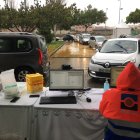 Vacunauto del Palacio de los Juegos en la tarde del 14 de abril.