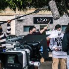 Alumnos grabando una secuencia en una práctica.