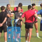 Rubi en la primera parte del entrenamiento.