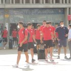 La plantilla, rumbo a Marbella.