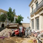 Obras en el centro de la ciudad.