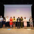 Directivos y equipo de LA VOZ junto a los galardonados de la gala celebrada en Gérgal.