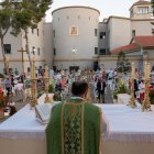 Misa oficiada por don Ramón Garrido en Aguadulce.