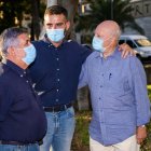 Ramón Fernádez-Pacheco con Antonio Gutiérrez y Carlos Casares.