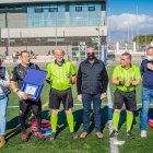 Foto de familia con los tres protagonistas.