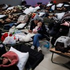 Algunos refugiados de Ucrania.