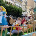 Las carrozas del desfile.