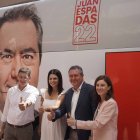 José Luis Sánchez Teruel, Noemí Cruz, Juan Espadas y Pilar Navarro, en la capital.