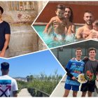 Imágenes que han ido compartiendo los futbolistas en sus redes sociales.