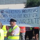 Pancarta durante la manifestación.