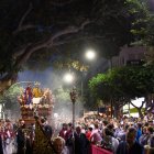 La Santa Cena, durante su recorrido por el Paseo de Almería.