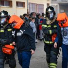 Simulacro de incendio en el IES Algazul de Roquetas.