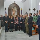 Las autoridades en el acto inaugural de la ermita de San Ramón.