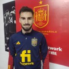 Álex Baena en la zona mixta del Estadio de los Juegos Mediterráneos.