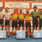 El podio del campeonato de España por equipos.