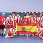 La bandera de España con todo el Sentimiento Rojiblanco.