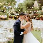 Gonzalo Velasco y Nerea Camacho tras contraer matrimonio. Foto: Miguel Frías.