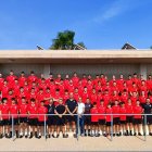 Foto de familia de los árbitros en la Universidad de Almería después de superar las pruebas con éxito.