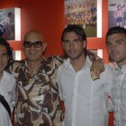 Antonio Membrives con Ortiz y Cisma en una tarde de fútbol.