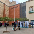 Momento en el que se inicia el izado de bandera