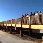 Inauguración del nuevo puente peatonal este miércoles.