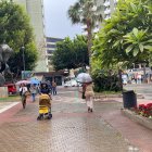 Rambla de Almería, en la mañana de este viernes.