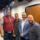 Antonio Rueda, Carlos Beltrán, José Montes y Fermín Aznar, creadores del Club Gastronómico.