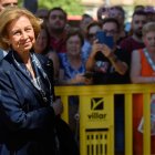 Doña Sofía en su llegada a la Casa de las Mariposas.