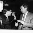 Moisés Ruiz con Javier Clemente.