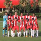 El once del Almería en el último amistoso del verano.