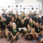 Foto de equipo de los trabajadores de Disco Pub Scorpion en Antas.
