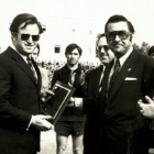 Ángel Martínez y Paco Góngora en el Estadio de La Juventud.