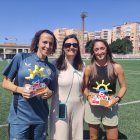 Chelo, Lorena García (presidenta de la Fundación del Almería) y Mati.