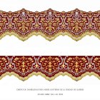 Bambalinas laterales del paso de palio de la Unidad.