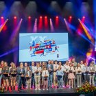 Foto de familia de la XX Gala del Deporte de Roquetas de Mar.