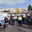 Concentración de vecinos del barrio de Costacabana para exigir medidas de prevención ante posibles inundaciones.
