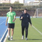 Juan Ibiza con Eduardo Frapolli, preparador físico y readaptador.