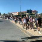 Una de las paradas de bus urbano de la Universidad de Almería.