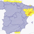 Mapa de la Aemet previsto para este miércoles.