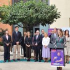María Esparza, coordinadora del IAM en Almería, durante la lectura del manifiesto por el 25N.
