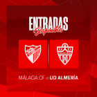 Las entradas del Málaga-Almería, a la venta.