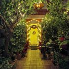 Así luce una de las entradas a una casa de Ciudad Jardín durante estas navidades.