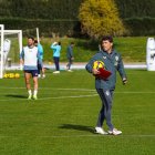 Rubi en el entrenamiento del Almería en el campo Anexo del Estadio de los Juegos Mediterráneos.