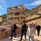 Visita del equipo de gobierno nijareño a las obras de adecuación de la ruta ciclopeatonal.