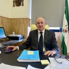 Luis Columna, presidente de la Audiencia Provincial, en su despacho en el Palacio de Justicia.