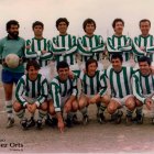 Juan Rojas con la camiseta del Hércules, el primero abajo de izquierda a derecha.
