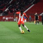 Bruno Langa en el Almería-Huesca.